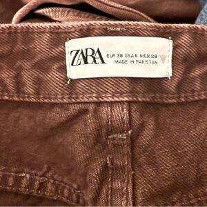 Zara dusty purple high rise flare jeans